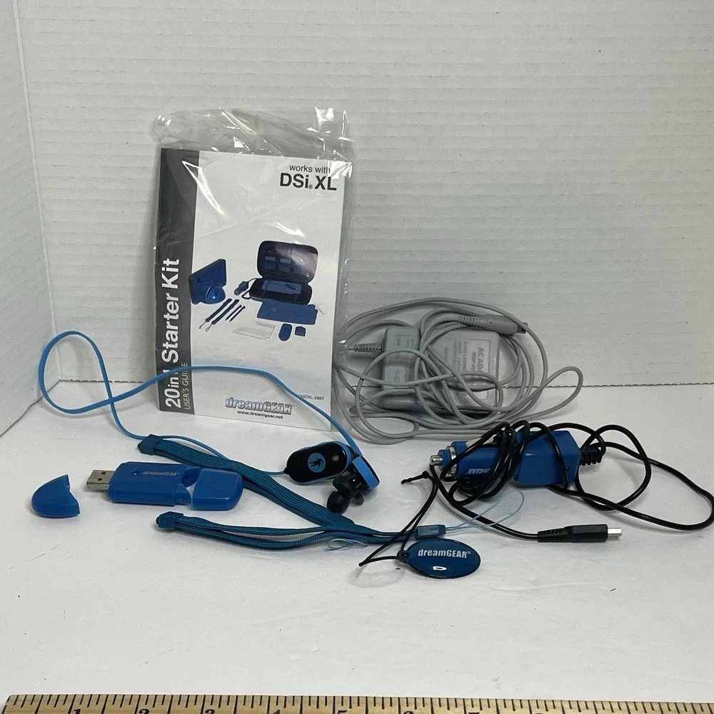 Nintendo DS Dream Gear Parts Of Starter Kit Stylus Car Charger SD Reader Ear Bud